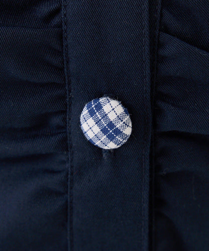 拼色後繫帶露肩上衣