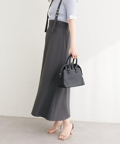 圓點按扣設計 2WAY 半身裙