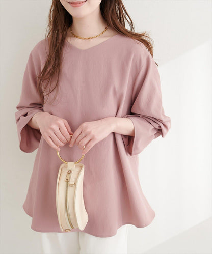 前後雙穿前扭結襯衫