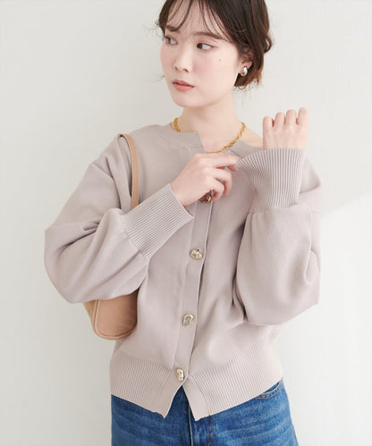 開口領 聚酯 針織開衫