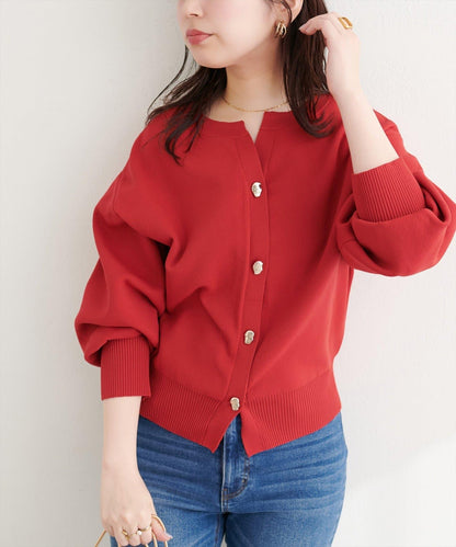 開口領 聚酯 針織開衫