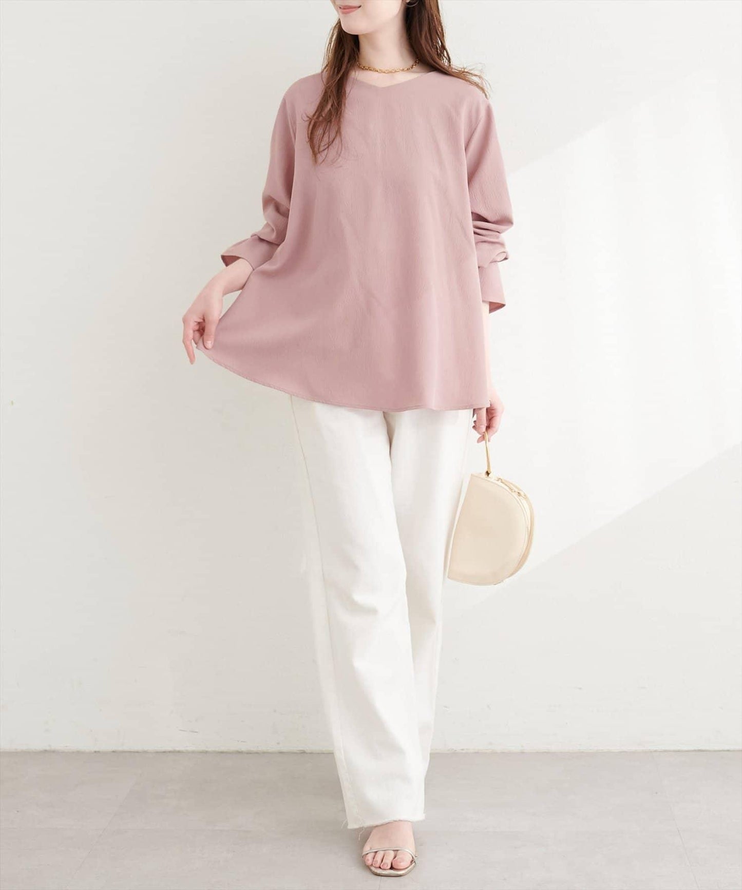 前後雙穿前扭結襯衫