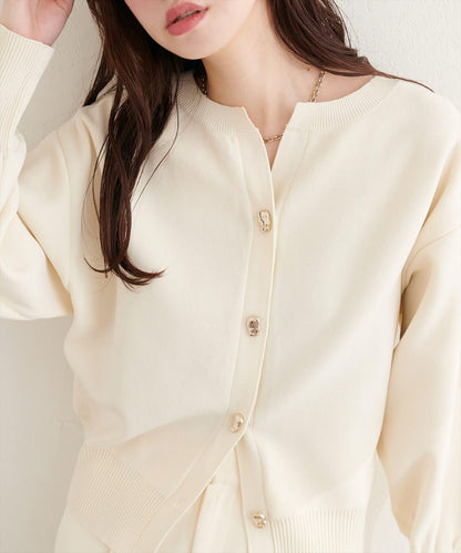 開口領 聚酯 針織開衫
