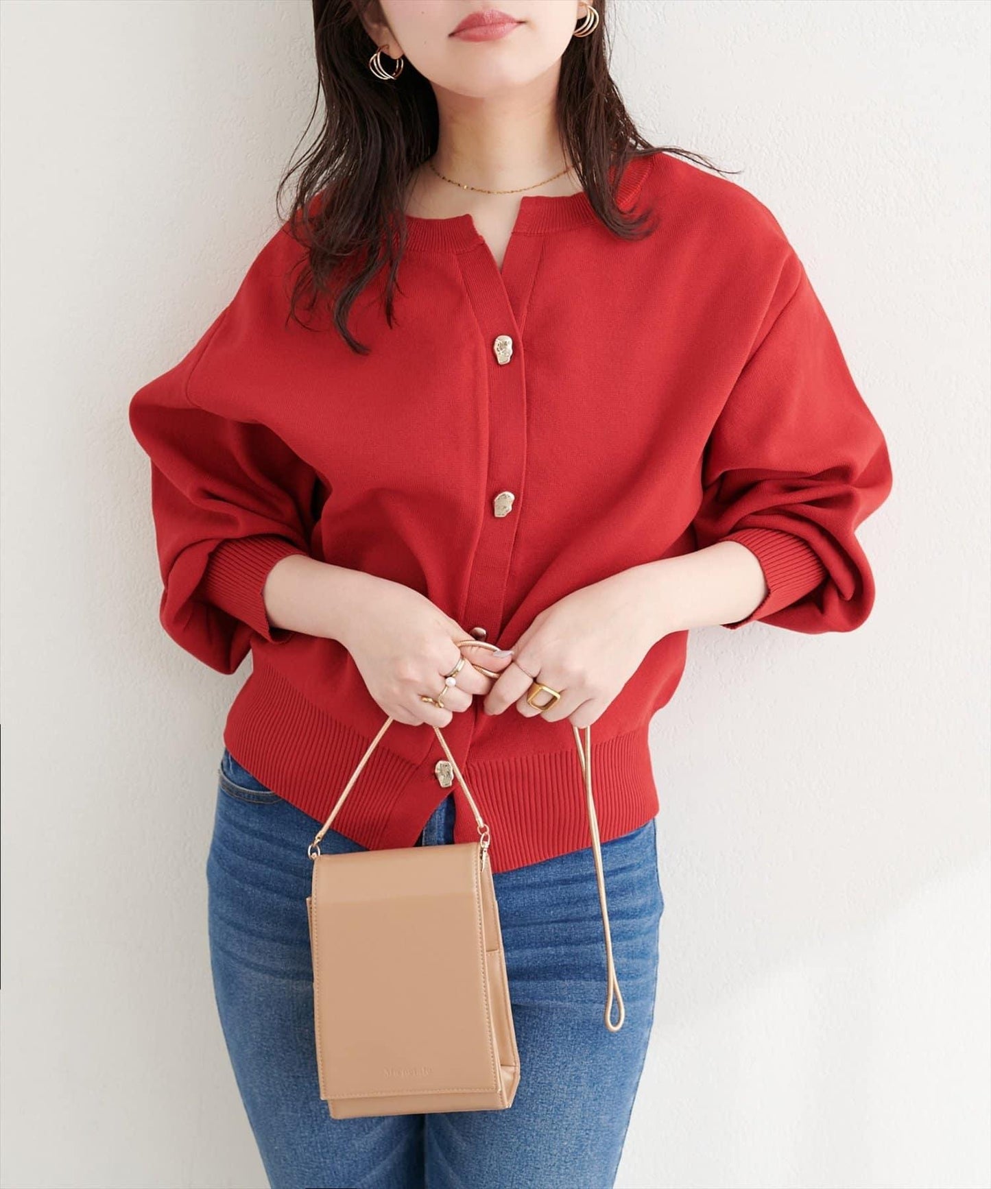 開口領 聚酯 針織開衫