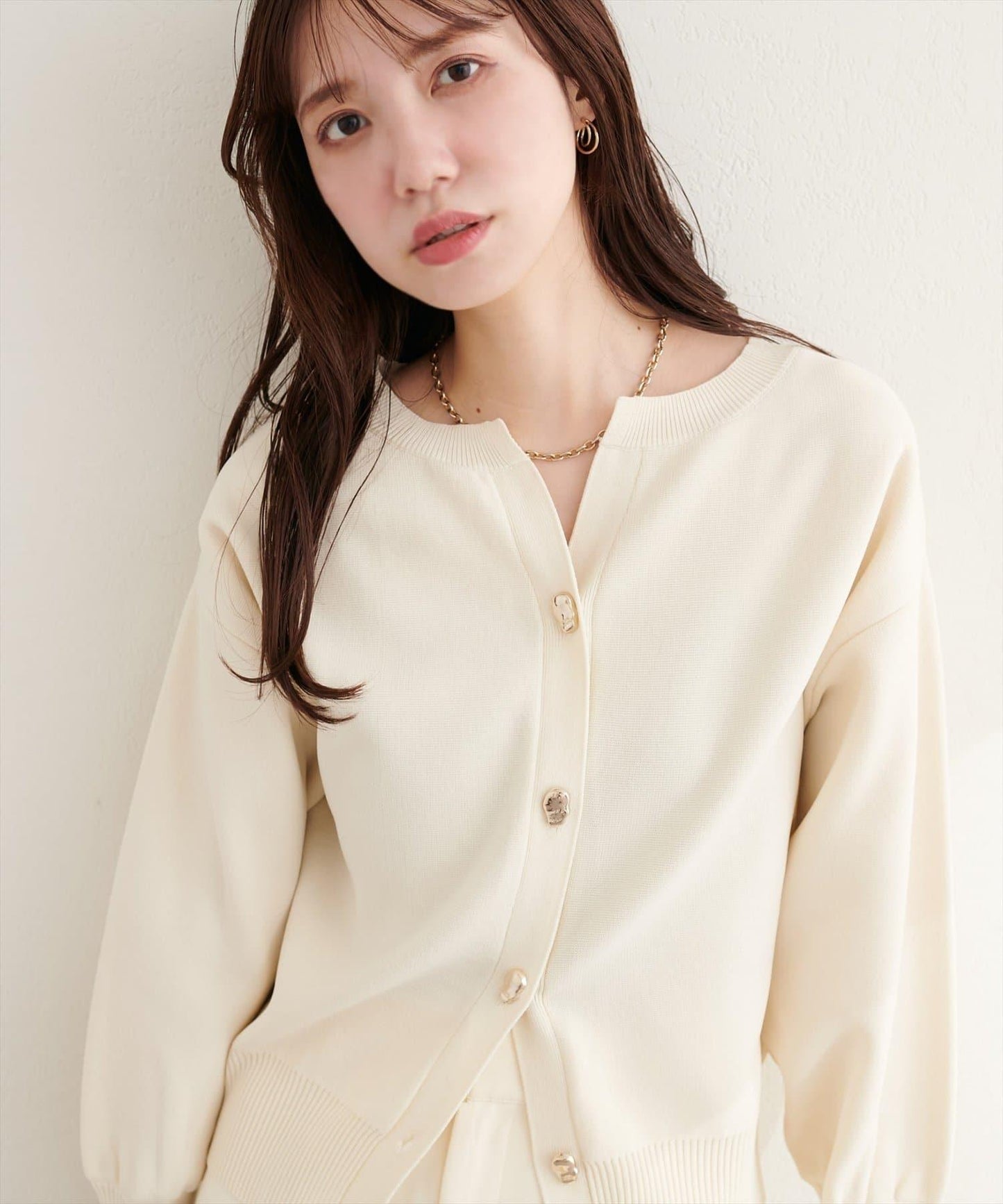 開口領 聚酯 針織開衫