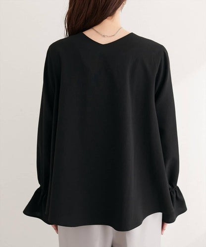 前後雙穿前扭結襯衫