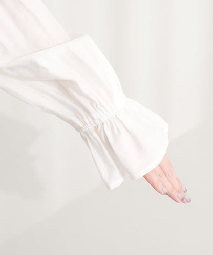 荷葉邊領設計襯衫