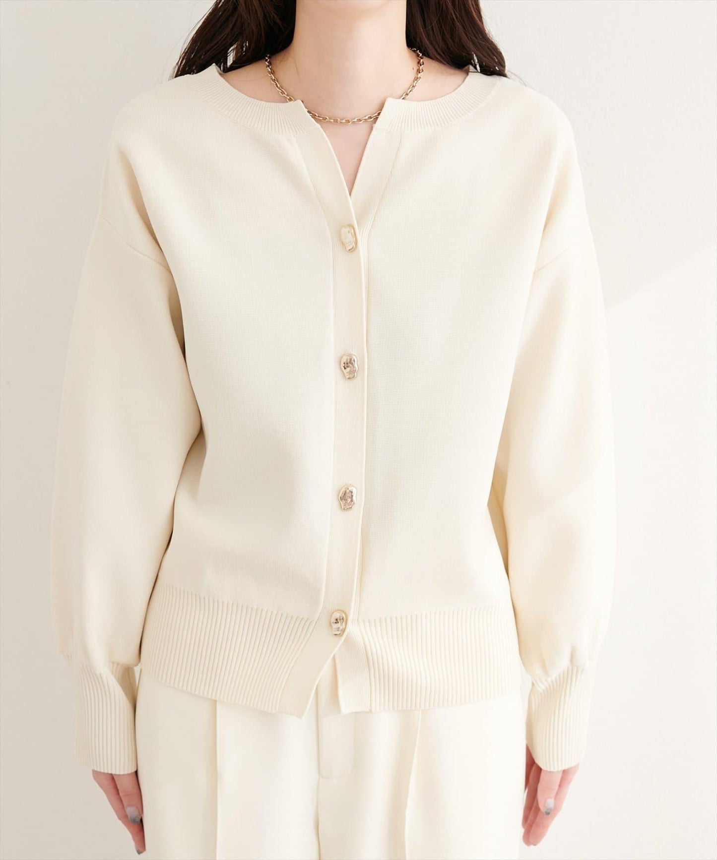 開口領 聚酯 針織開衫