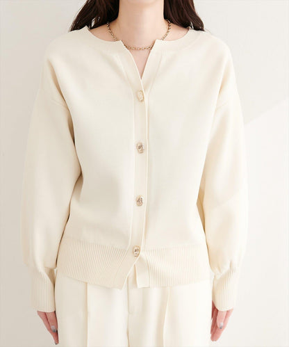 開口領 聚酯 針織開衫