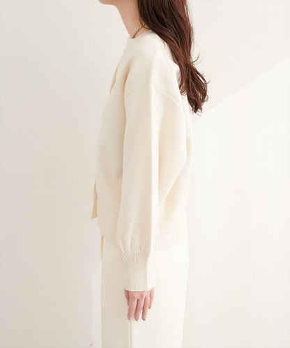 開口領 聚酯 針織開衫