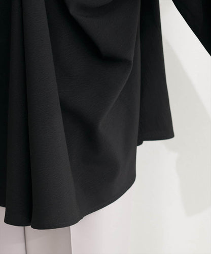 前後雙穿前扭結襯衫