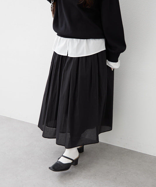 India series 抽褶設計半身裙