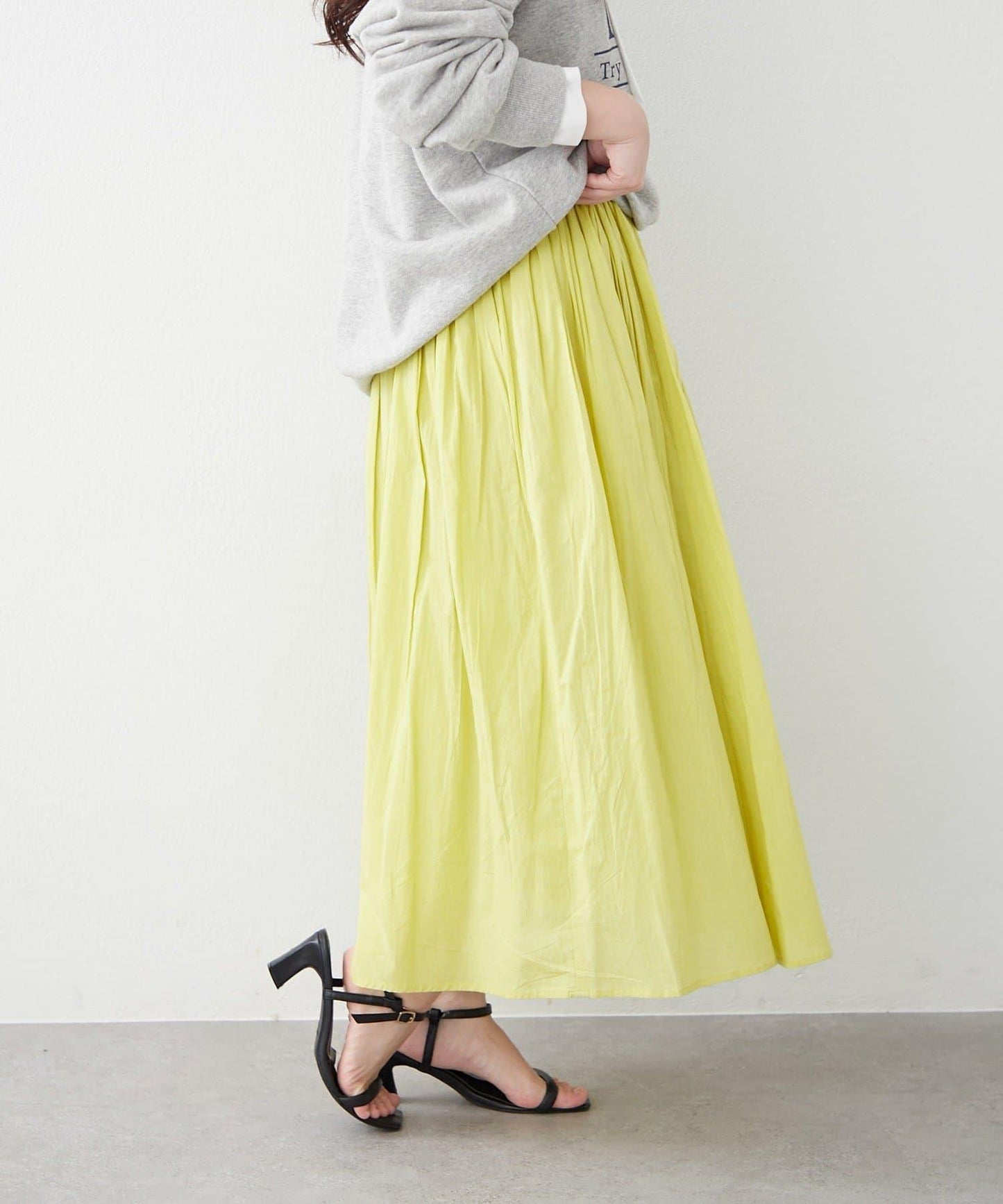 India series 抽褶設計半身裙