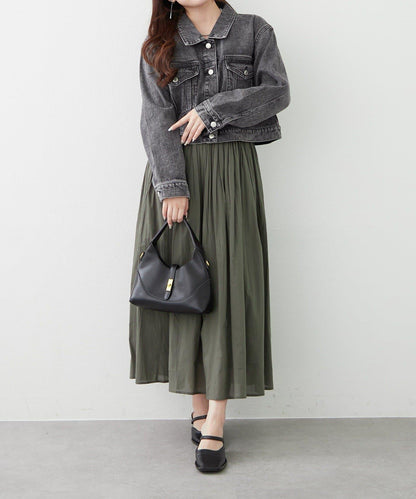 India series 抽褶設計半身裙