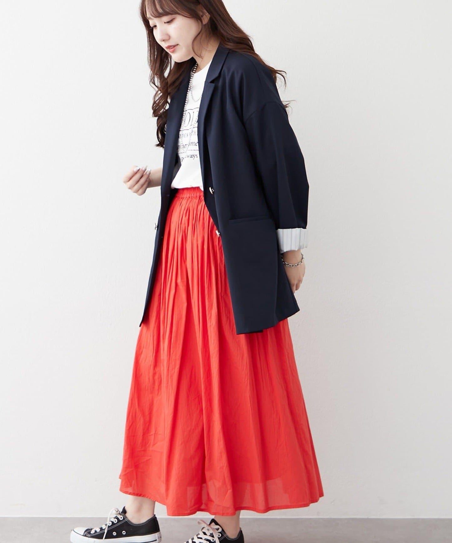 India series 抽褶設計半身裙