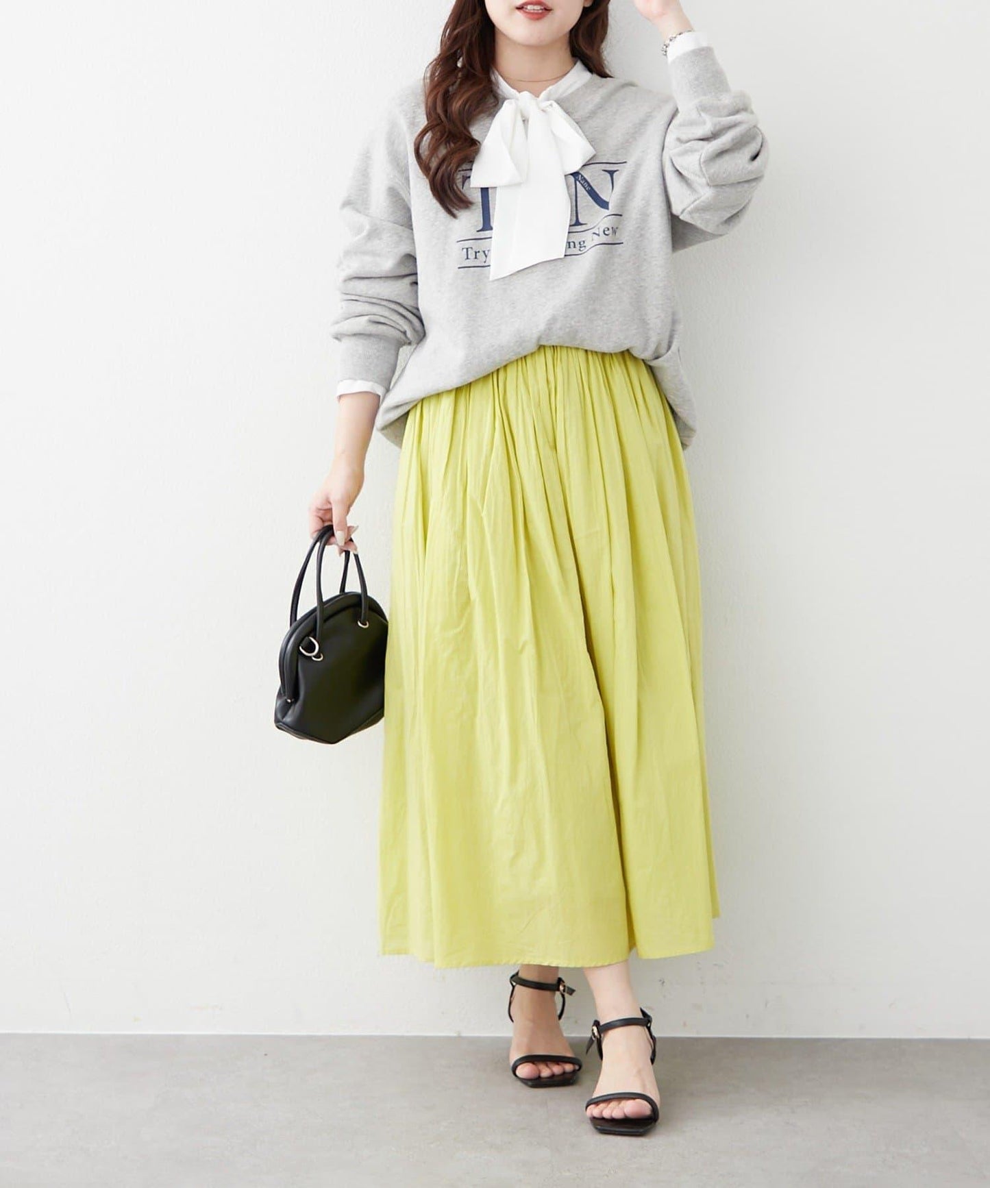 India series 抽褶設計半身裙