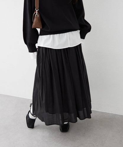 India series 抽褶設計半身裙