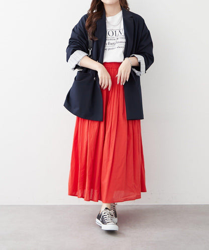 India series 抽褶設計半身裙