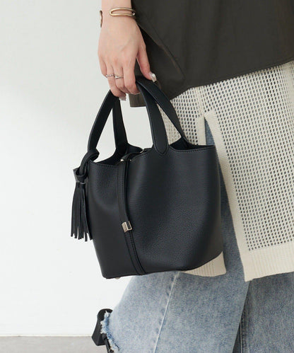 五色可選 簡約設計 流蘇 手提包