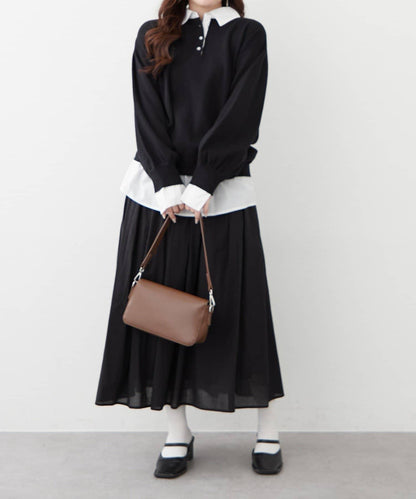 India series 抽褶設計半身裙