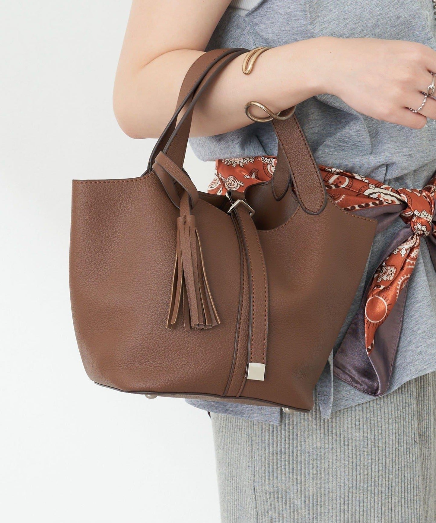 五色可選 簡約設計 流蘇 手提包