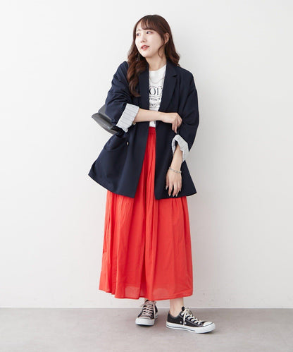 India series 抽褶設計半身裙