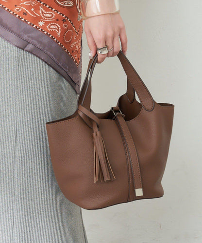 五色可選 簡約設計 流蘇 手提包