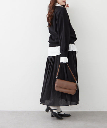 India series 抽褶設計半身裙