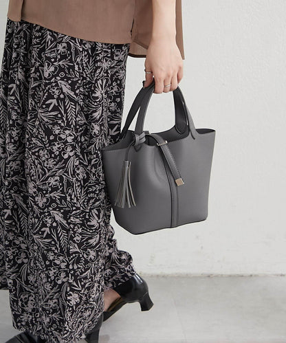 五色可選 簡約設計 流蘇 手提包