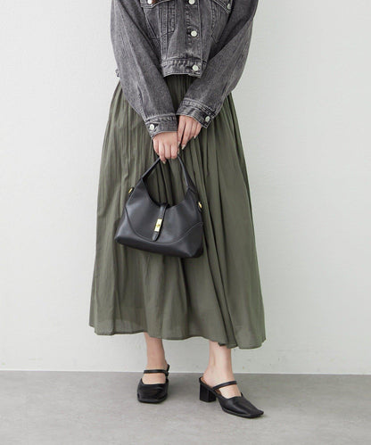 India series 抽褶設計半身裙