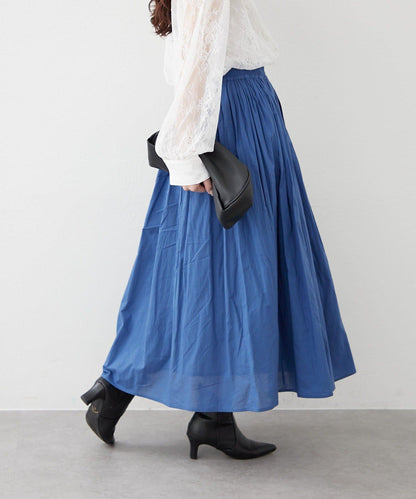 India series 抽褶設計半身裙