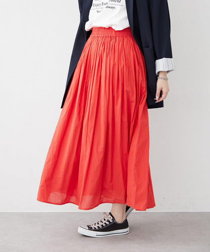 India series 抽褶設計半身裙