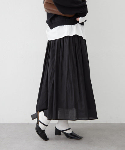 India series 抽褶設計半身裙