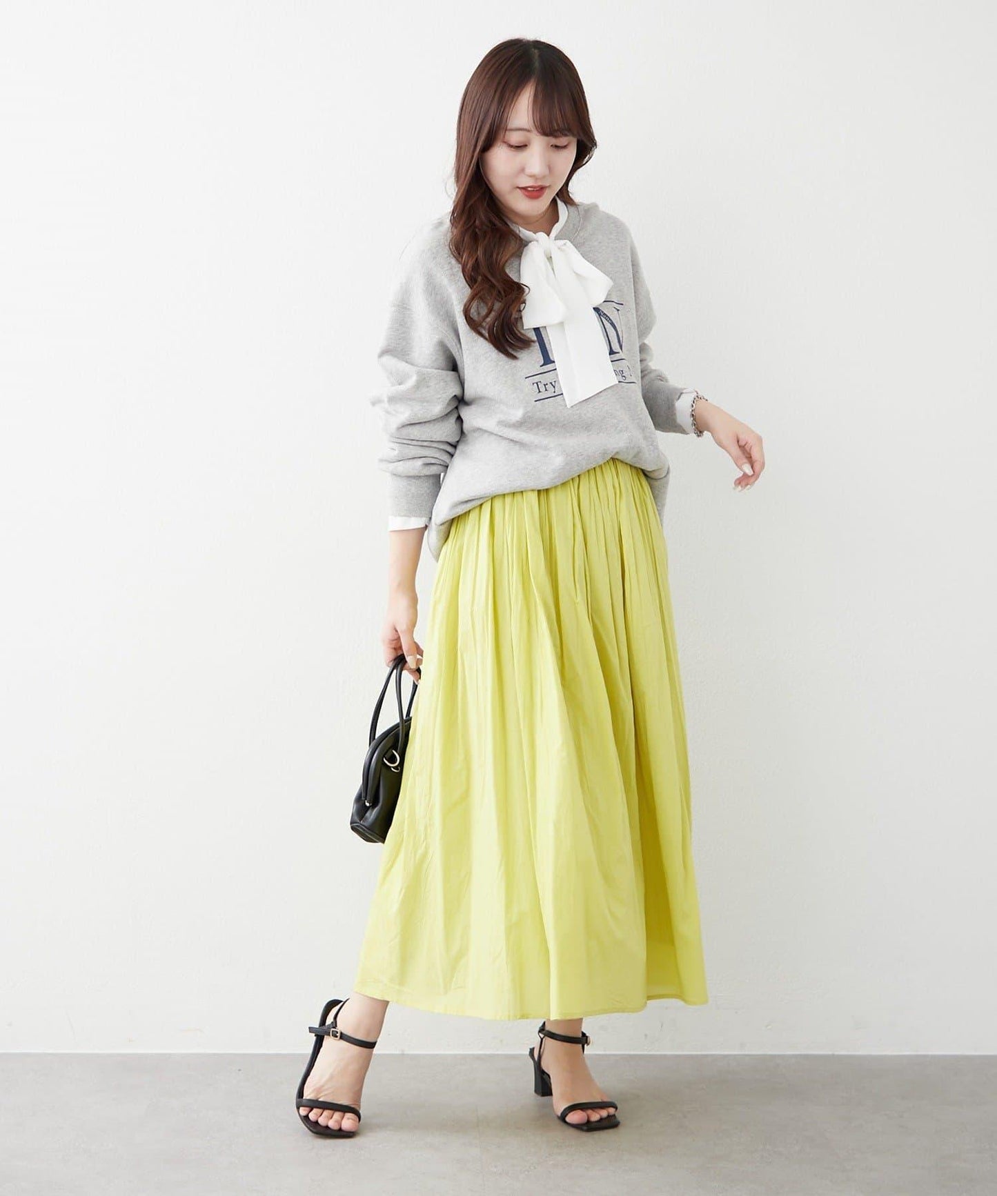 India series 抽褶設計半身裙