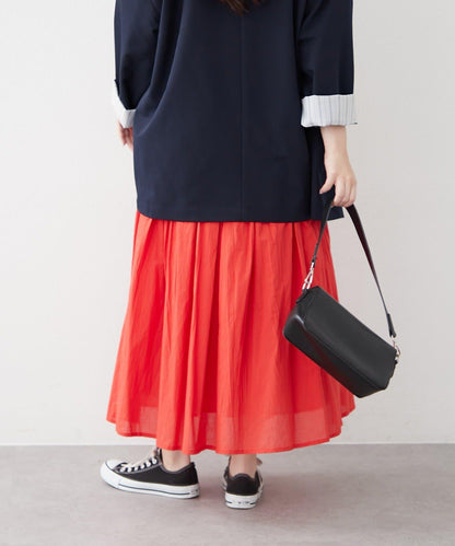 India series 抽褶設計半身裙