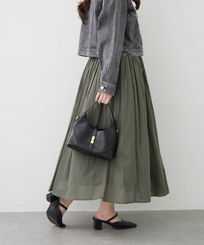 India series 抽褶設計半身裙