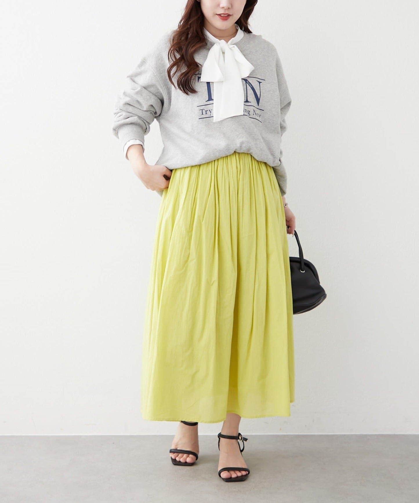 India series 抽褶設計半身裙