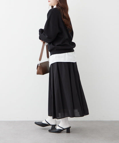 India series 抽褶設計半身裙