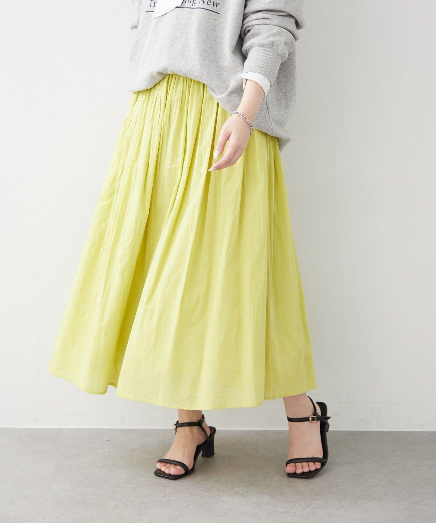 India series 抽褶設計半身裙