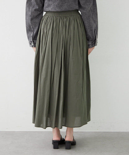 India series 抽褶設計半身裙