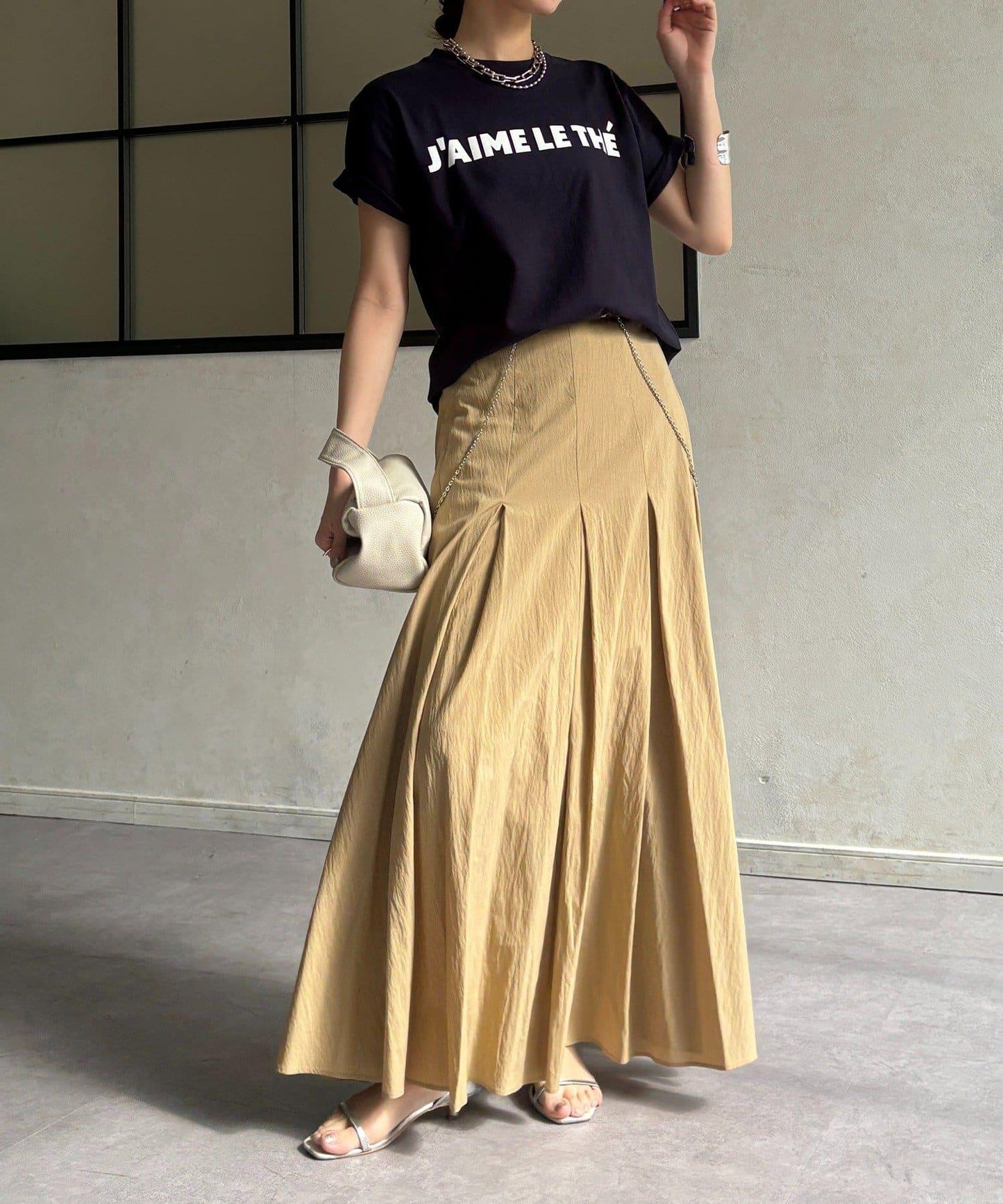 JAIMELETHE 植絨logo字母設計 T恤