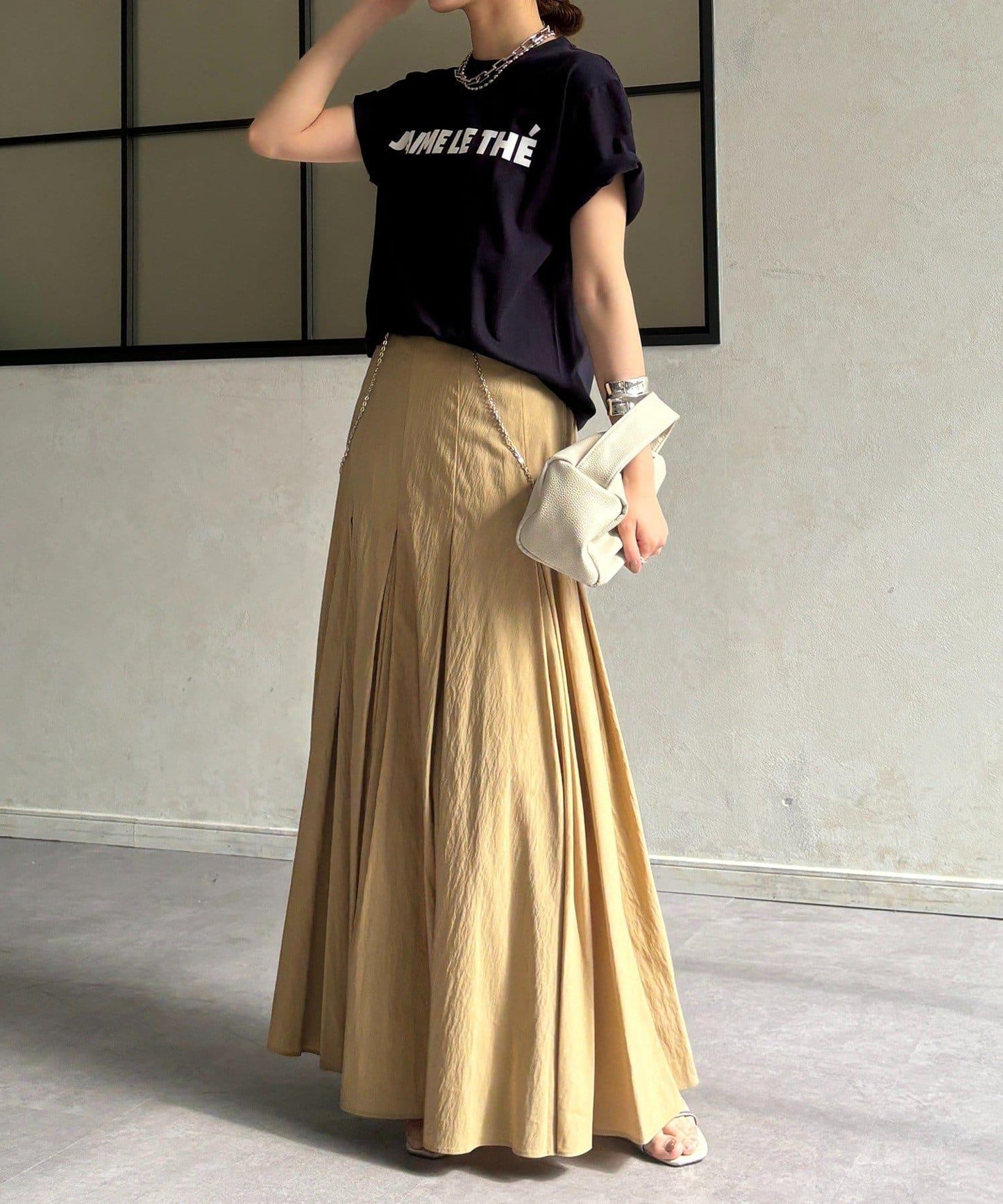 JAIMELETHE 植絨logo字母設計 T恤