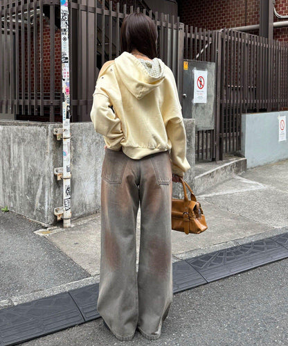 復古風微喇牛仔褲