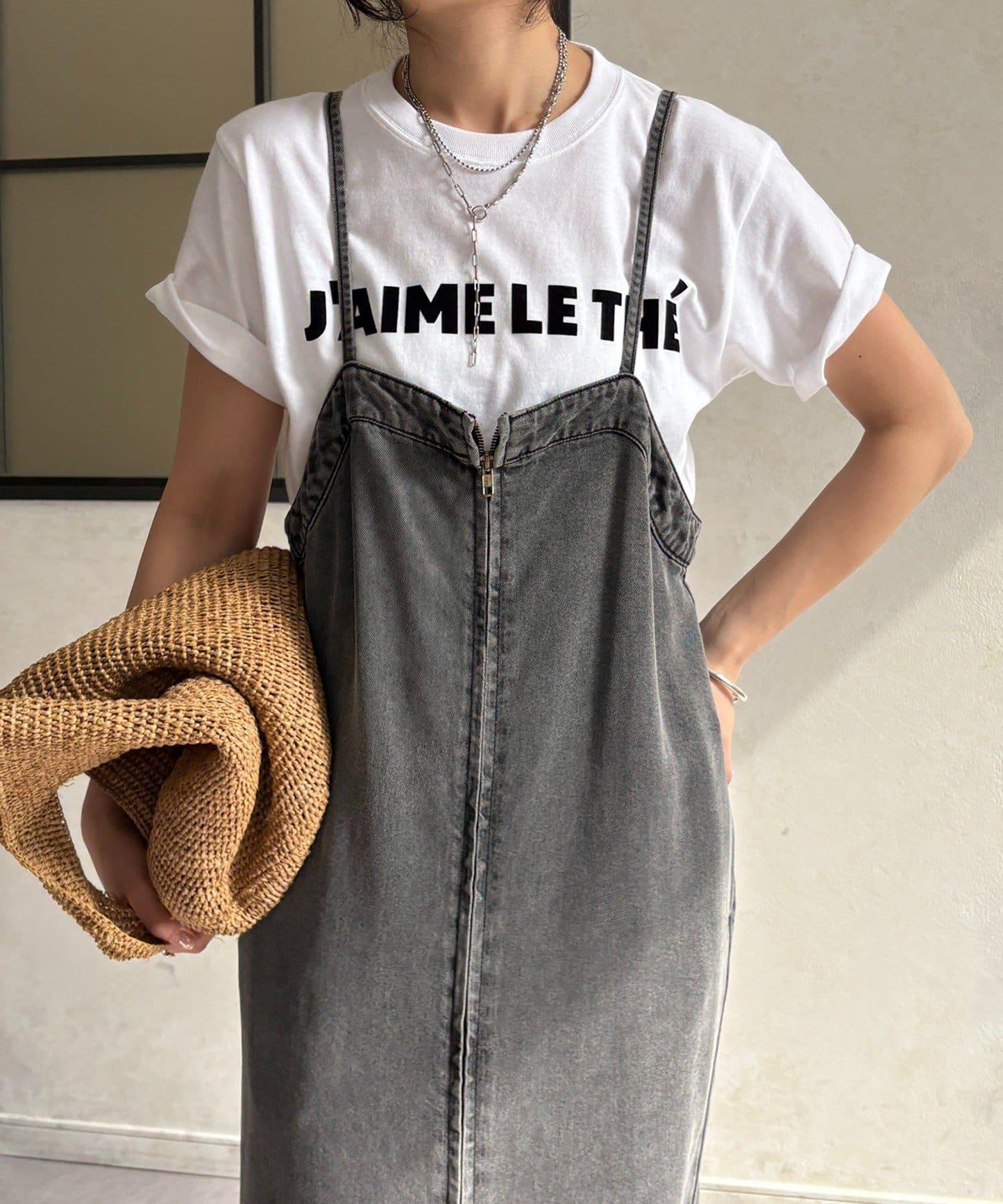 JAIMELETHE 植絨logo字母設計 T恤