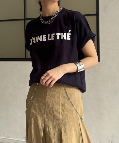 JAIMELETHE 植絨logo字母設計 T恤