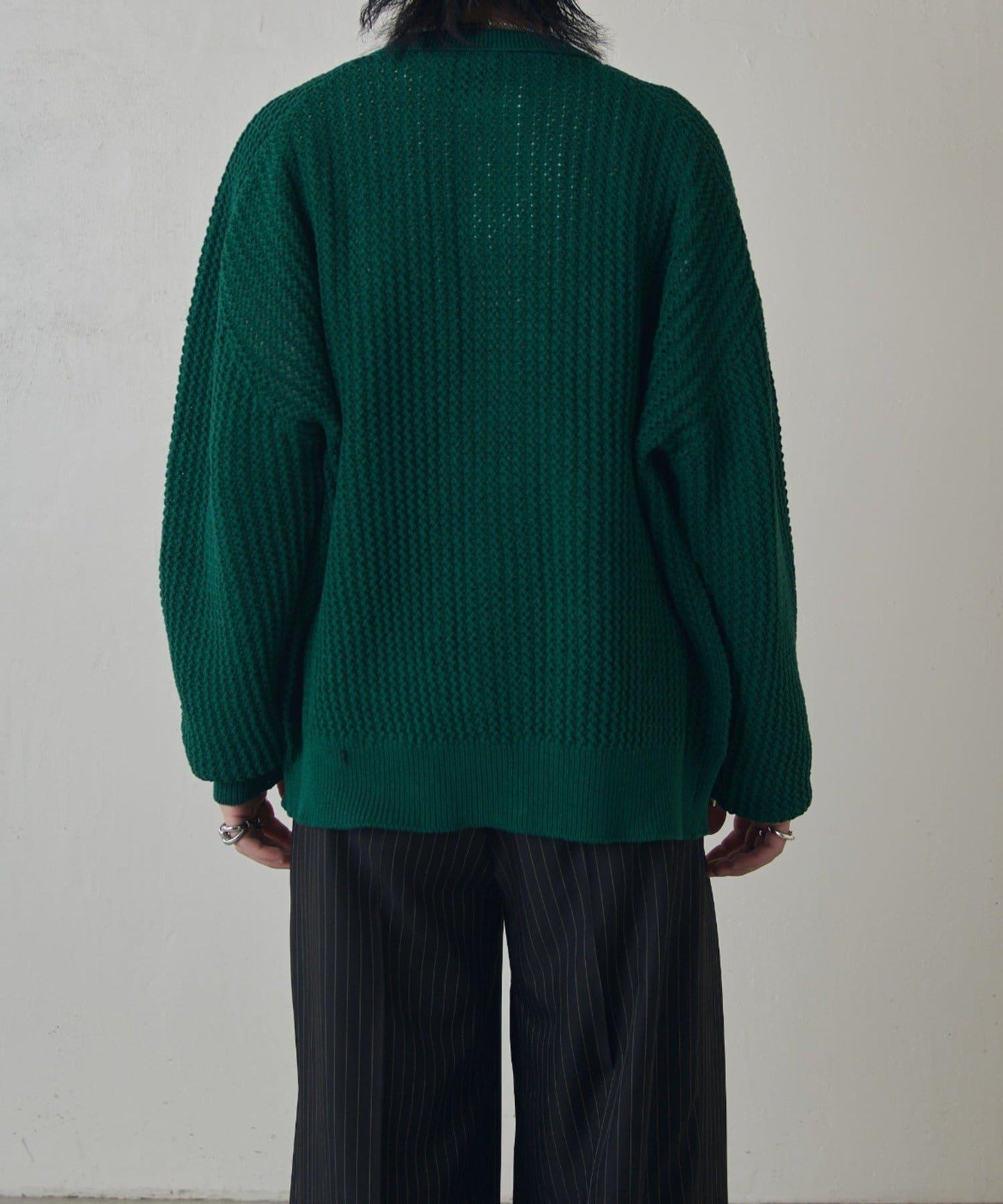 莉莉紗線拉鍊針織短外套