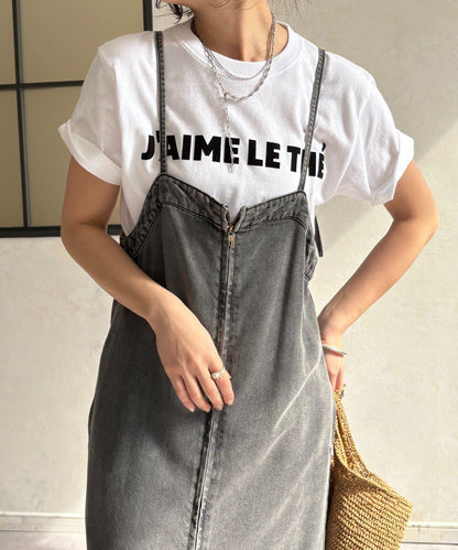 JAIMELETHE 植絨logo字母設計 T恤