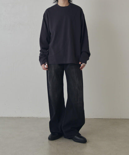 隨機拼接設計 長袖T恤