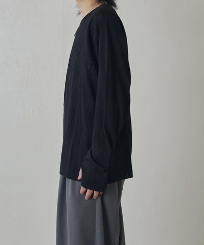 拼接透紗套頭上衣