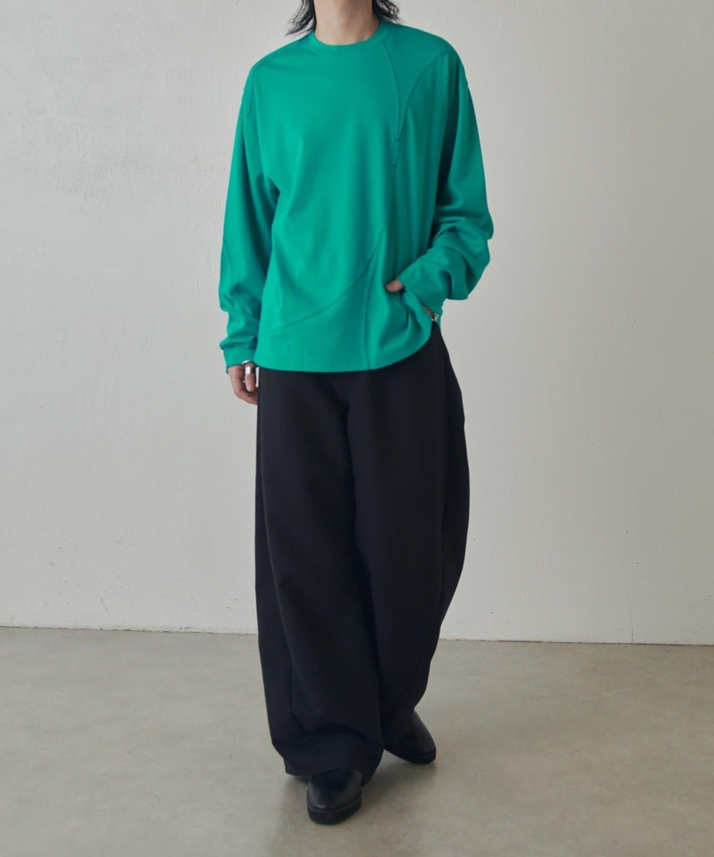 隨機拼接設計 長袖T恤